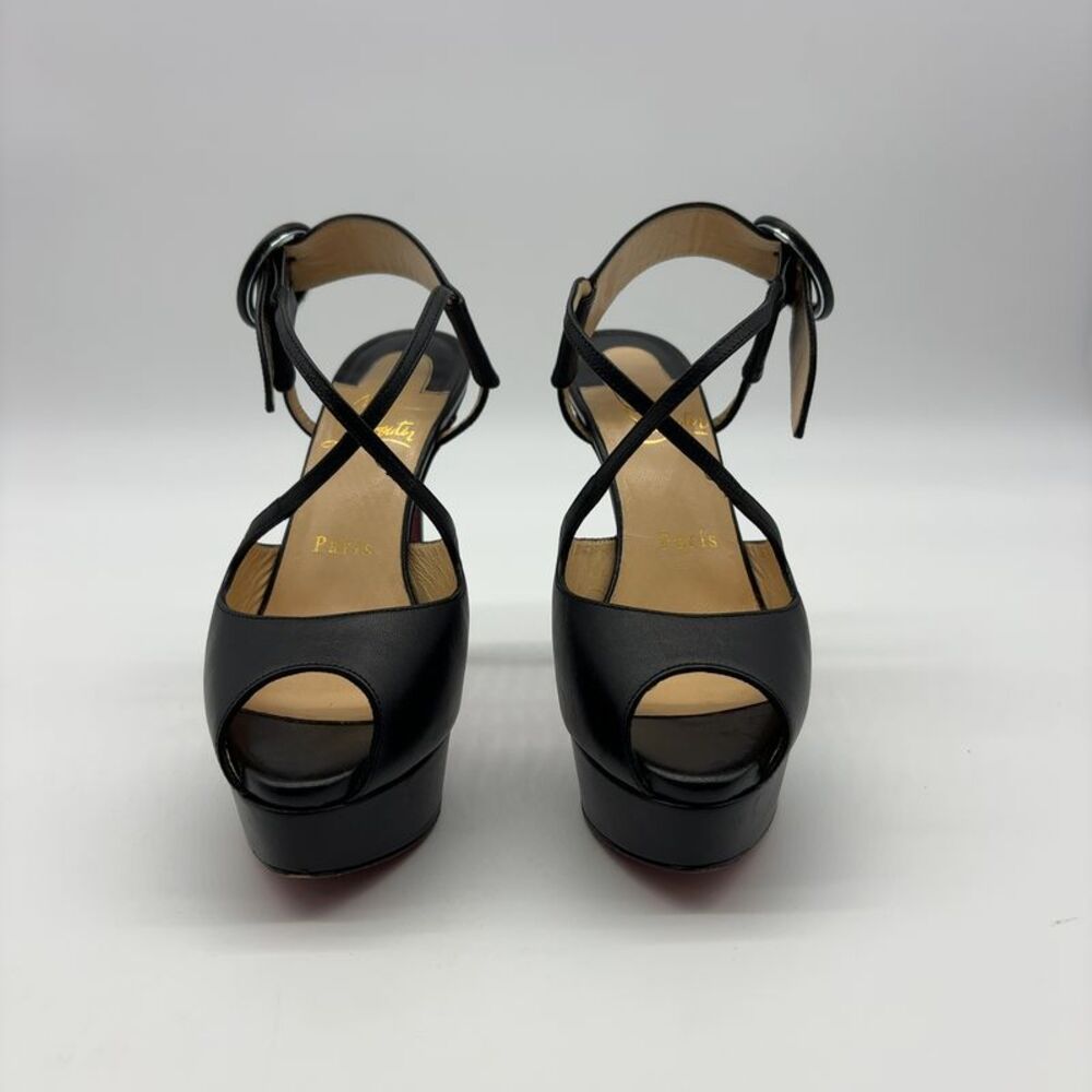 Christian Louboutin Platform Heels with Signature Red Sole - Picture 6 of 9
